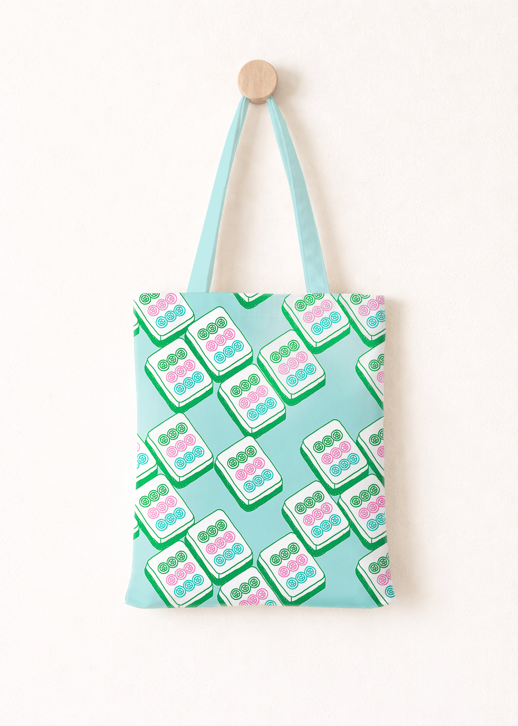 Mahjong Tile (Dots) Canvas Tote Bag